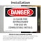 Signmission D-Class Fire Extinguisher For Use On Combustible Danger Sign, Vinyl Decal, 14in x 10in, 2PK OS-2PACK-DS-D-1014-L-2377 - alternate 3